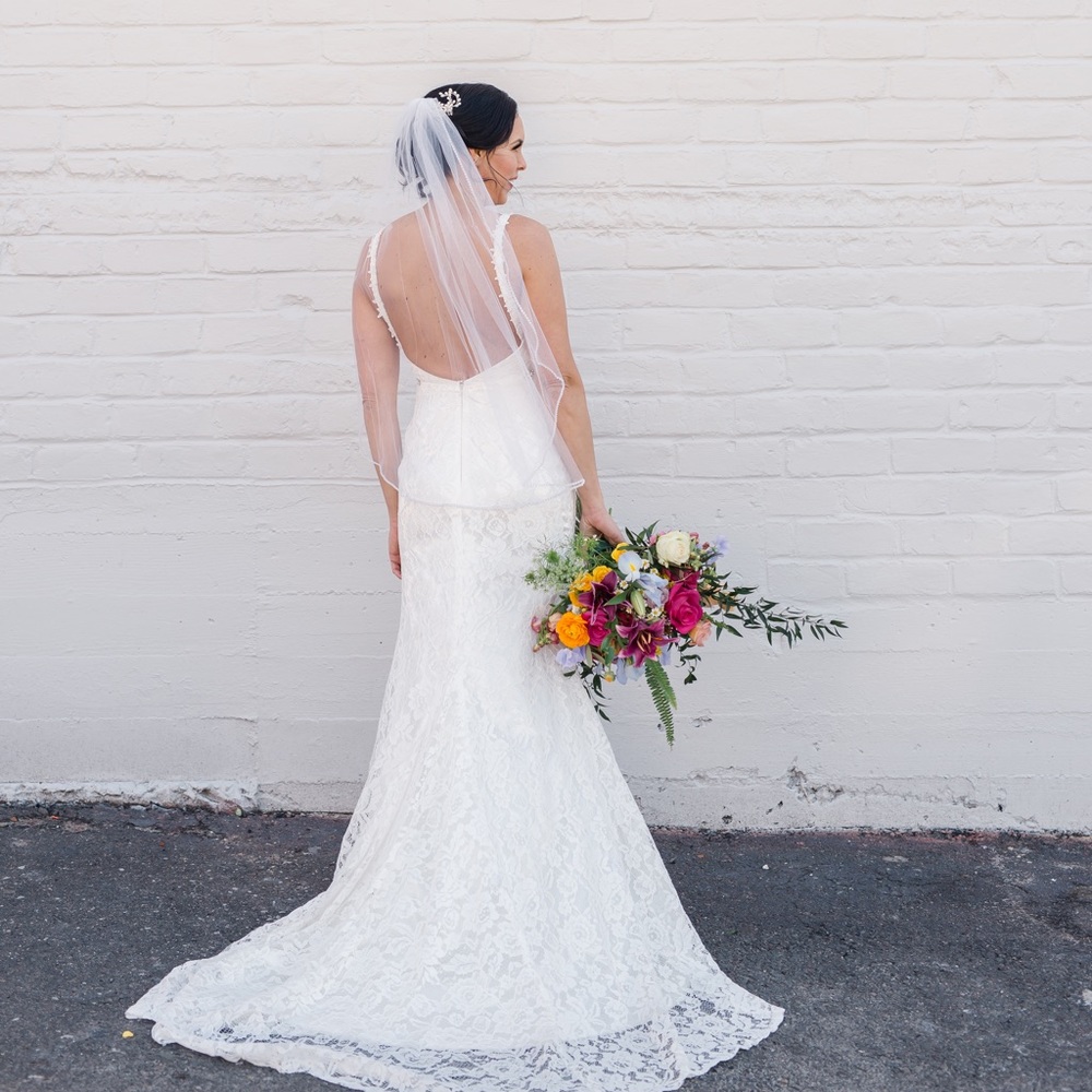 Low back wedding dress